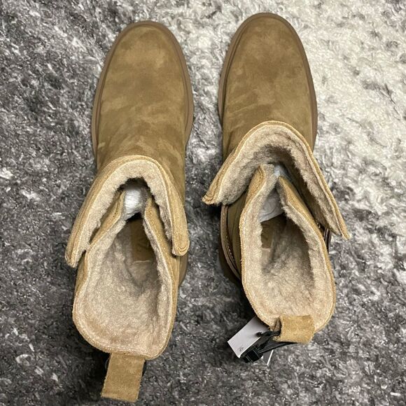 NWT Zara Fleece Lined Split Leather Boots - Picture 4 of 8